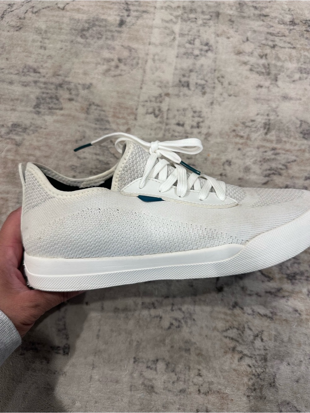 Vessie Weekender Waterproof Sneaker White Knit Low-Top Sneaker - Picture 9 of 11